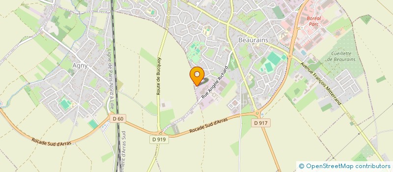 localisation de l'entreprise MADAME KATHALINE DUTHILLEUL  BEAURAINS