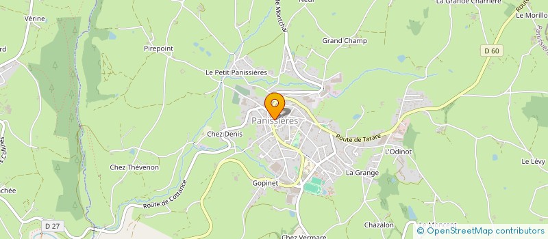 localisation de l'entreprise MADAME KATHERINE CLAVEL  PANISSIERES