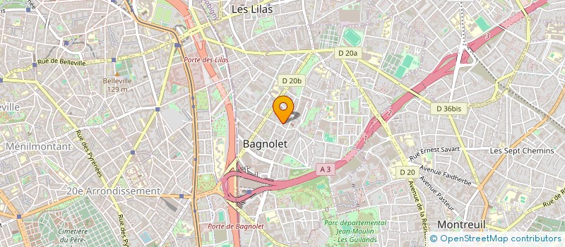 localisation de l'entreprise MADAME KATHERINE FORESTIER à BAGNOLET
