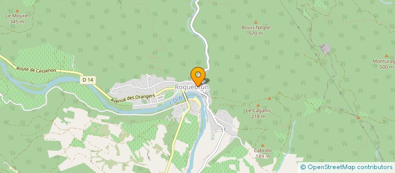 localisation de l'entreprise MADAME KATHLEEN EDITH ALICE LAUTENSCHLAGER  ROQUEBRUN