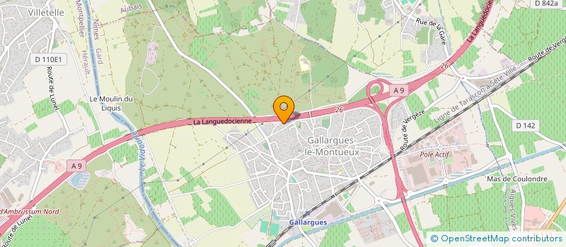 localisation de l'entreprise MADAME KATHLEEN VANDENHENDE  GALLARGUES-LE-MONTUEUX