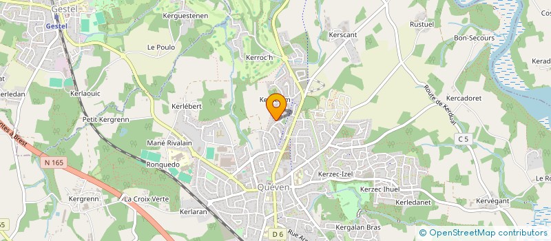 localisation de l'entreprise MADAME KATHLEEN VERSCHUEREN  QUEVEN