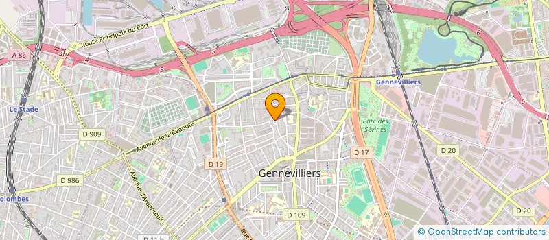 localisation de l'entreprise MADAME KATHRIN MECHLER  GENNEVILLIERS