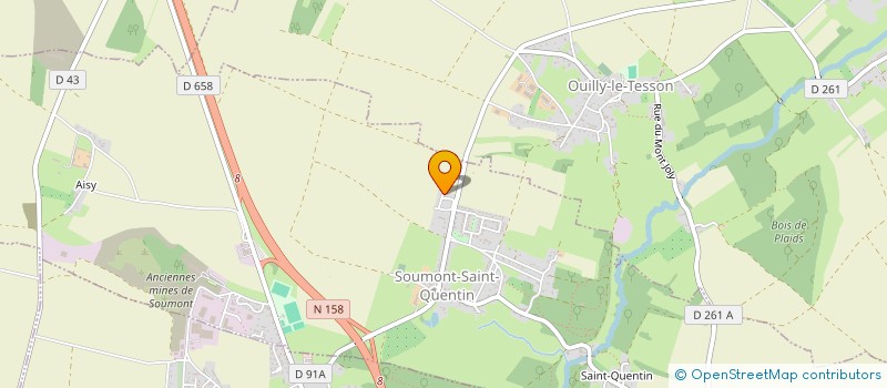 localisation de l'entreprise MADAME KATHY JULIEN  SOUMONT-SAINT-QUENTIN