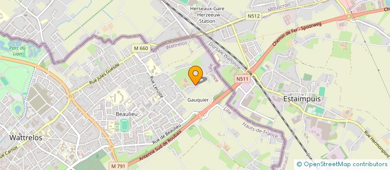 localisation de l'entreprise MADAME KATHY ROLLAND  WATTRELOS