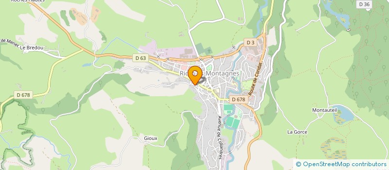 localisation de l'entreprise MADAME KATIA BONNAT à RIOM-ES-MONTAGNES