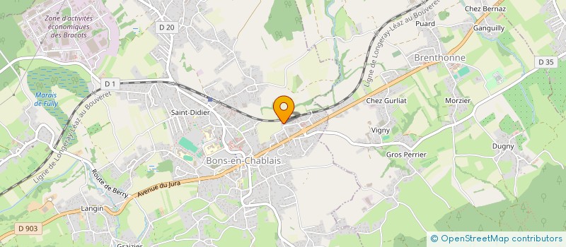 localisation de l'entreprise MADAME KATIA DEGRAVE-CHEVALLIER  BONS-EN-CHABLAIS