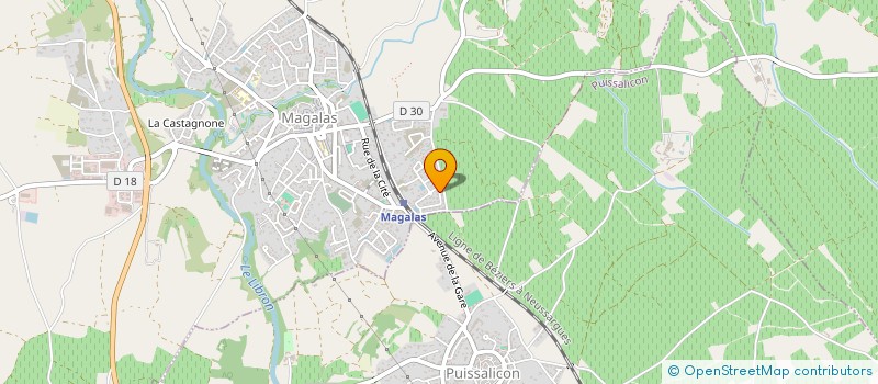 localisation de l'entreprise MADAME KATIA DUBOURGEOIS  MAGALAS