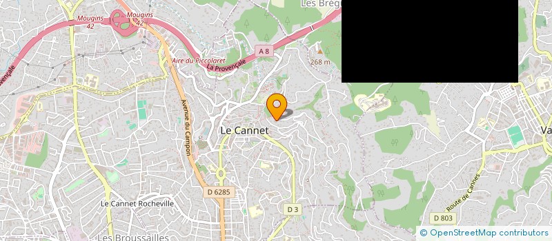 localisation de l'entreprise MADAME KATIA PECQUET à LE CANNET
