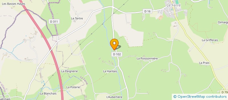 localisation de l'entreprise MADAME KATIA TRAVERS  LE FERRE