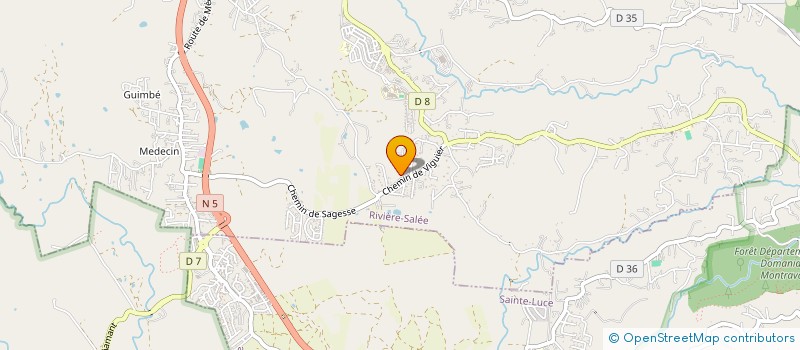 localisation de l'entreprise MADAME KATIA VALENTINI  RIVIERE-SALEE