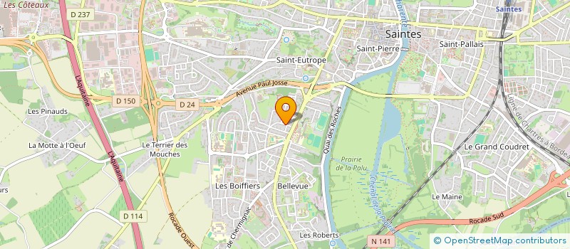 localisation de l'entreprise MADAME KATIE BRUN  SAINTES