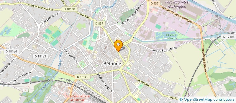 localisation de l'entreprise MADAME KATIE KRYSZEWSKI à BETHUNE