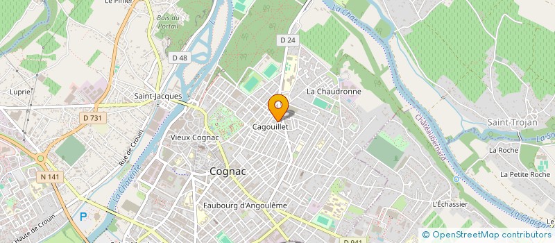 localisation de l'entreprise MADAME KATINA IRIGOYEN à COGNAC