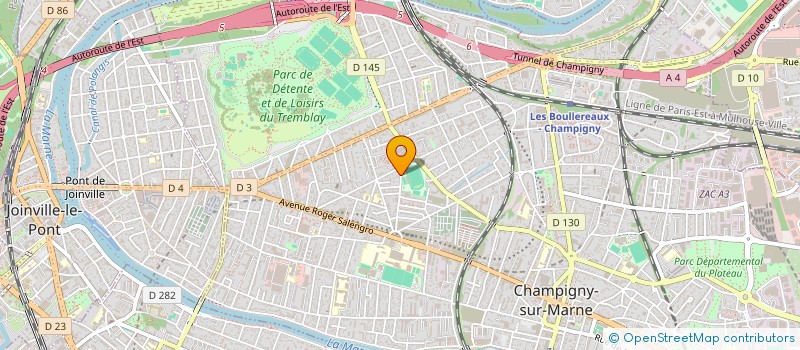 localisation de l'entreprise MADAME KELIANE DAMET à CHAMPIGNY-SUR-MARNE