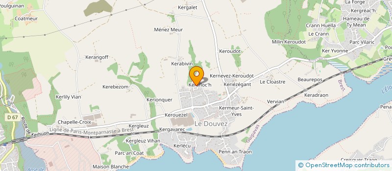 localisation de l'entreprise MADAME KELLY CHARLEMEIN  GUIPAVAS