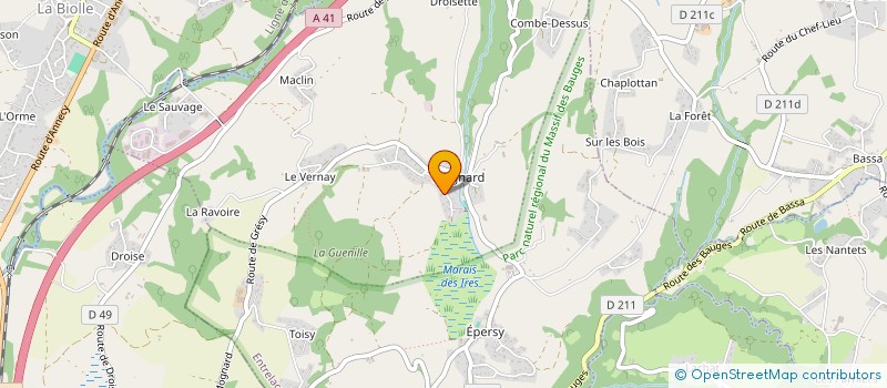 localisation de l'entreprise MADAME KELLY MARTIN à ENTRELACS