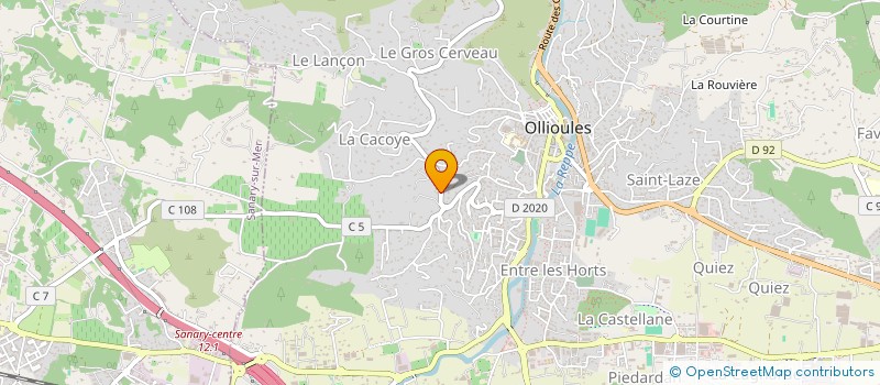 localisation de l'entreprise MADAME KELLY PHRAVIXAY  OLLIOULES