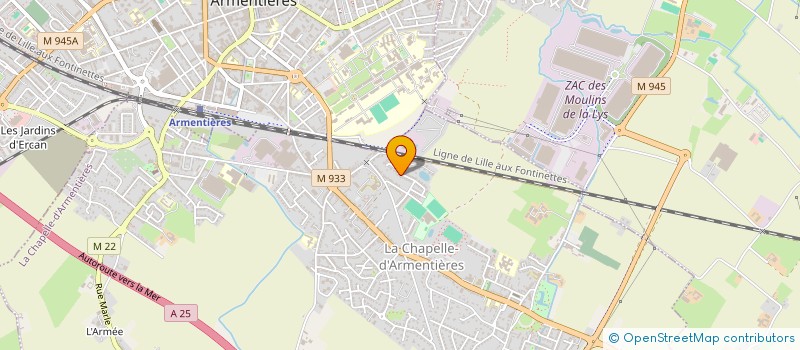 localisation de l'entreprise MADAME KELLY STEFFE  LA CHAPELLE-D'ARMENTIERES