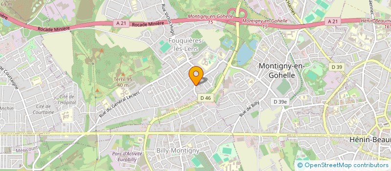 localisation de l'entreprise MADAME KELLY THIERRY  FOUQUIERES-LES-LENS