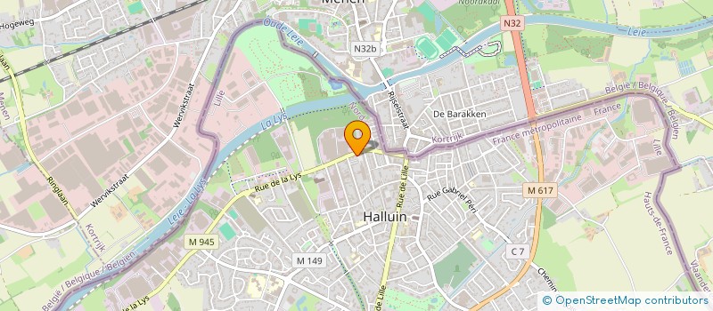 localisation de l'entreprise MADAME KELLY VANDE WOESTYNE  HALLUIN