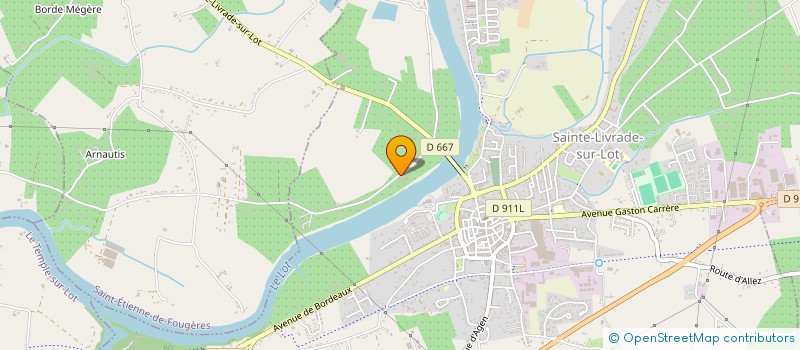 localisation de l'entreprise MADAME KELTOUM BAZ  SAINTE-LIVRADE-SUR-LOT