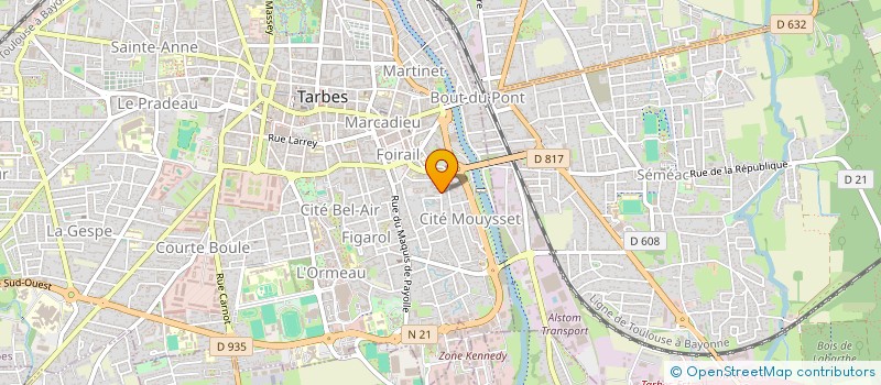 localisation de l'entreprise MADAME KEN ANDOUMBA MOUSSAVOU  TARBES