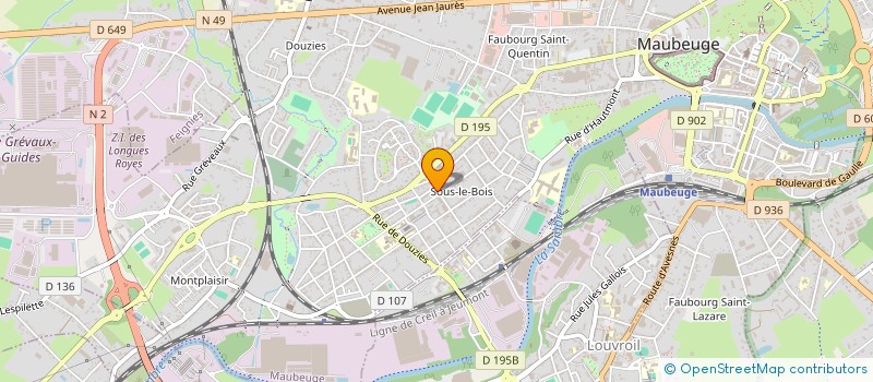 localisation de l'entreprise MADAME KENZA MAKHLOUF  MAUBEUGE