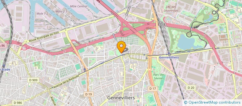 localisation de l'entreprise MADAME KENZA MOKHTARI  GENNEVILLIERS