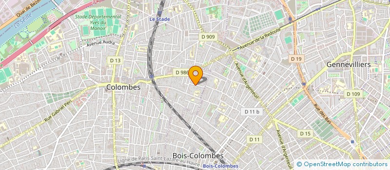 localisation de l'entreprise MADAME KENZA ZEDGUI  COLOMBES