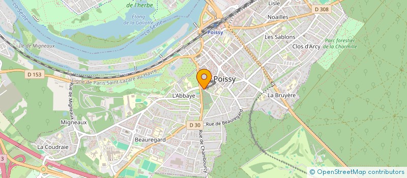 localisation de l'entreprise MADAME KERRYANE AHOUANSOU LIKE  POISSY