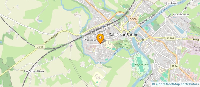 localisation de l'entreprise MADAME KESHIA MAKUNDA-DIAGAMBANA  SABLE-SUR-SARTHE