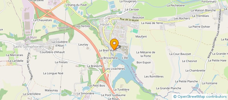 localisation de l'entreprise MADAME KEVEN SYLVAIN CHARABOT  HEDE-BAZOUGES