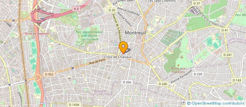 localisation de l'entreprise MADAME KHADEEJA SENE  MONTREUIL