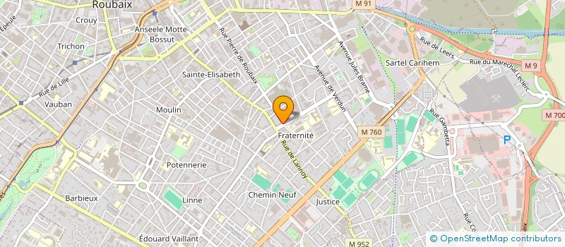 localisation de l'entreprise MADAME KHADIJA BOUHADDIOUI  ROUBAIX