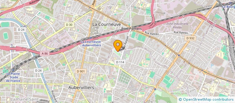 localisation de l'entreprise MADAME KHADIJA TELLI  AUBERVILLIERS