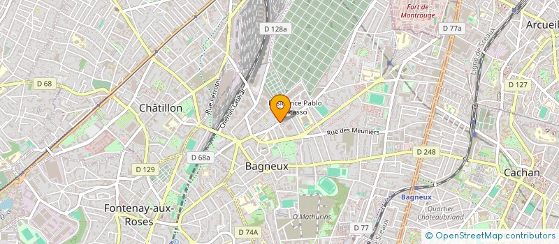 localisation de l'entreprise MADAME KHEDIDJA BERROUKAIA  BAGNEUX