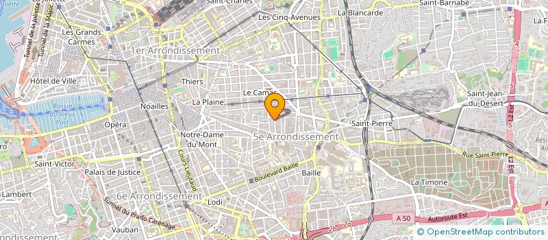 localisation de l'entreprise MADAME KHEDIDJA MOALI  MARSEILLE