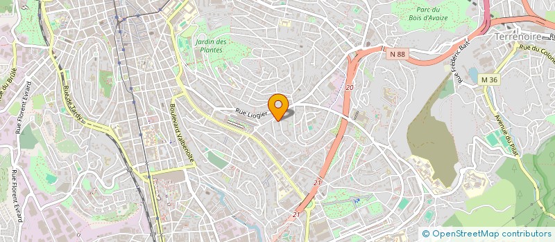 localisation de l'entreprise MADAME KHOULOUD BENSBAA  SAINT-ETIENNE