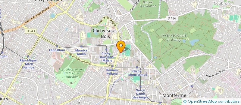 localisation de l'entreprise MADAME KIBANGU BAVESA à CLICHY-SOUS-BOIS
