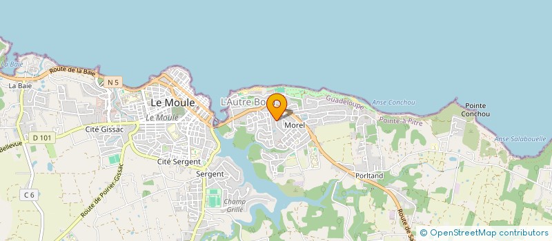 localisation de l'entreprise MADAME KIM LABORDE CASTEROT  LE MOULE