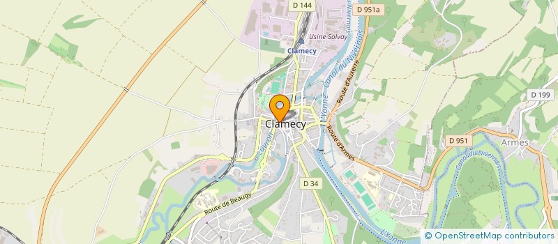 localisation de l'entreprise MADAME KIMBERLAY JACQUIN à CLAMECY