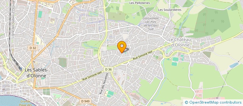 localisation de l'entreprise MADAME KIMBERLEY GOULPEAU  LES SABLES-D'OLONNE