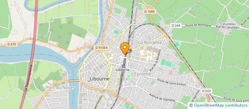 localisation de l'entreprise MADAME KIMBERLEY RONCIERE à LIBOURNE