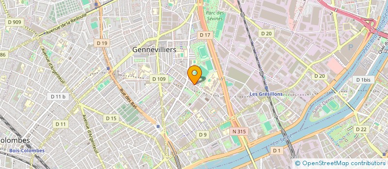 localisation de l'entreprise MADAME KINA HENON  GENNEVILLIERS