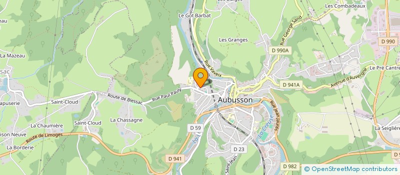 localisation de l'entreprise MADAME KINDA ZOBA à AUBUSSON