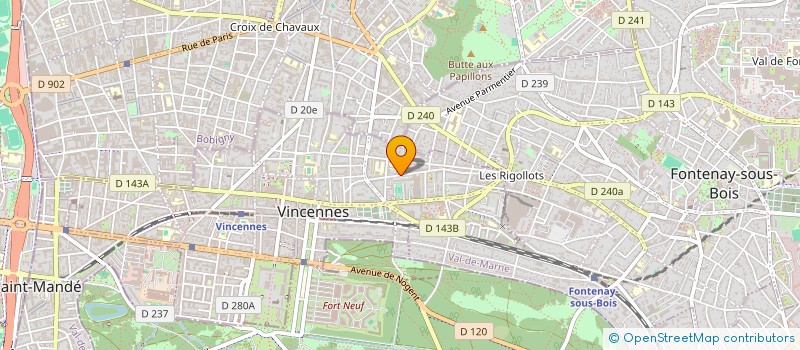 localisation de l'entreprise MADAME KIRANBAHEN PATEL  VINCENNES