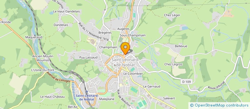 localisation de l'entreprise MADAME KIRIVANN BUOR  SAINT-LEONARD-DE-NOBLAT