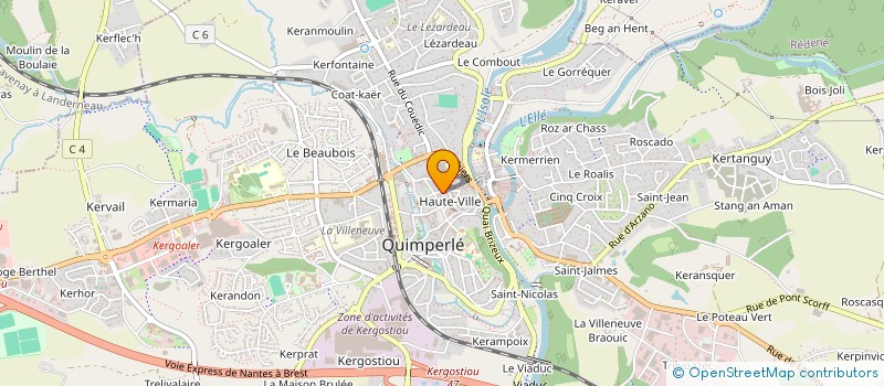 localisation de l'entreprise MADAME KLERVI BOURSEUL à QUIMPERLE