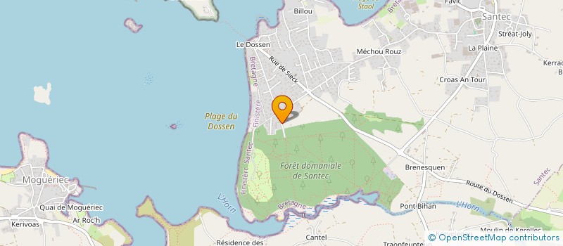 localisation de l'entreprise MADAME KLERVI CRENN à SANTEC